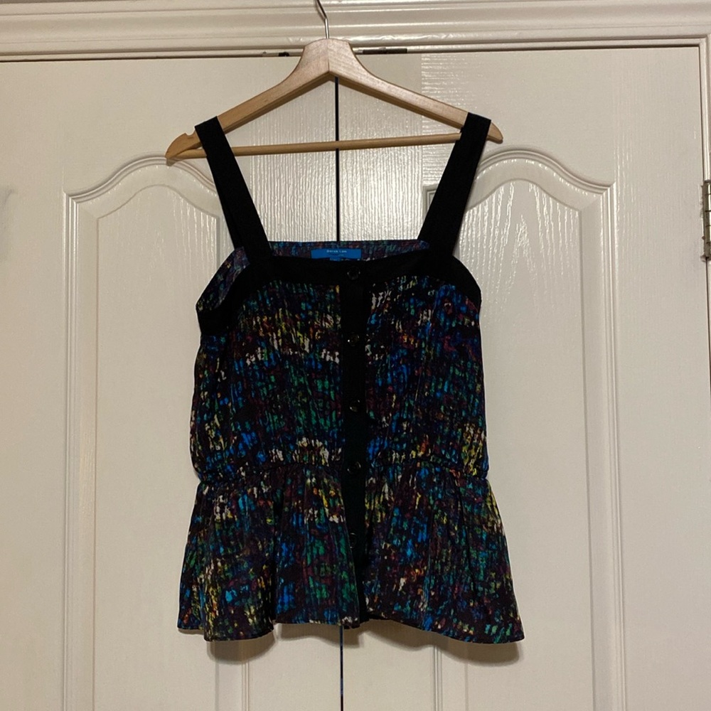 Derek Lam for Design Nation Multicolored Peplum Tank